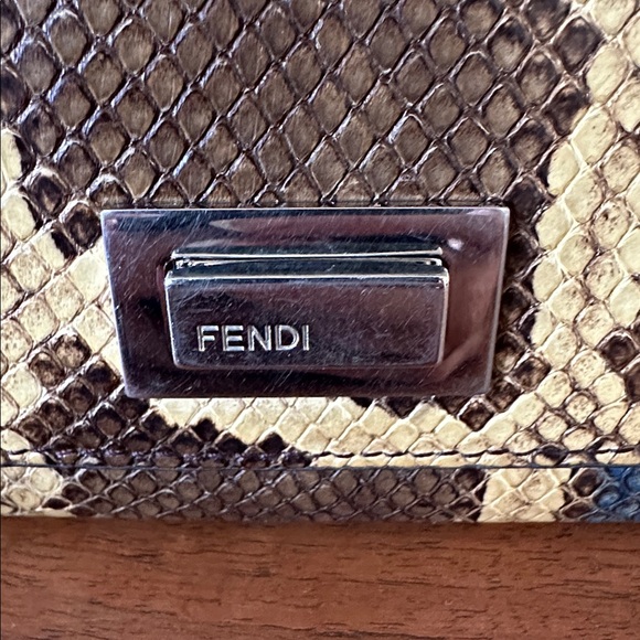 Fendi Multi Color Python Excotic Turn Lock Wallet EUC (with COA) - Picture 2 of 12